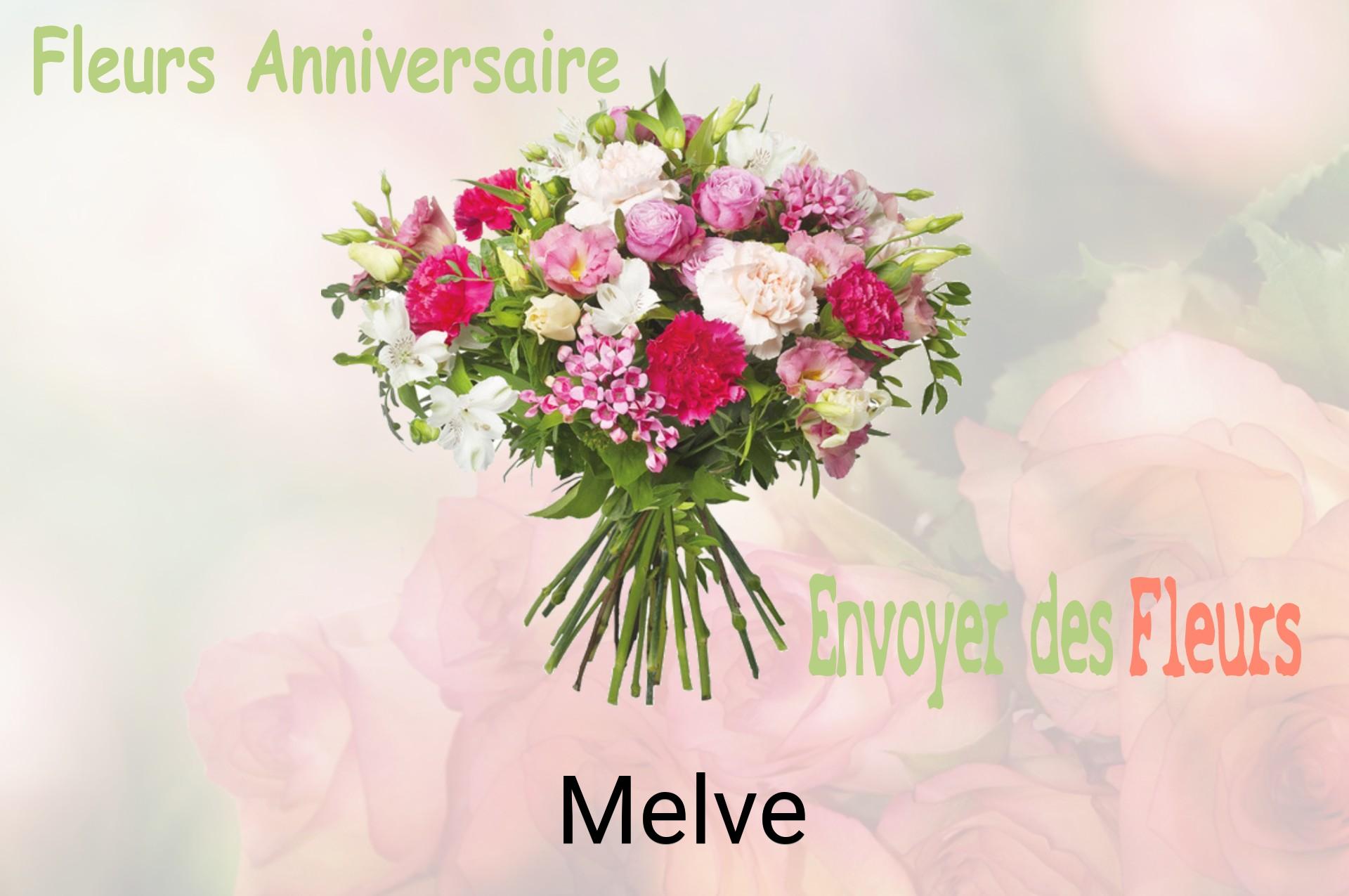 Bouquet de fleurs d’anniversaire livré à Melve